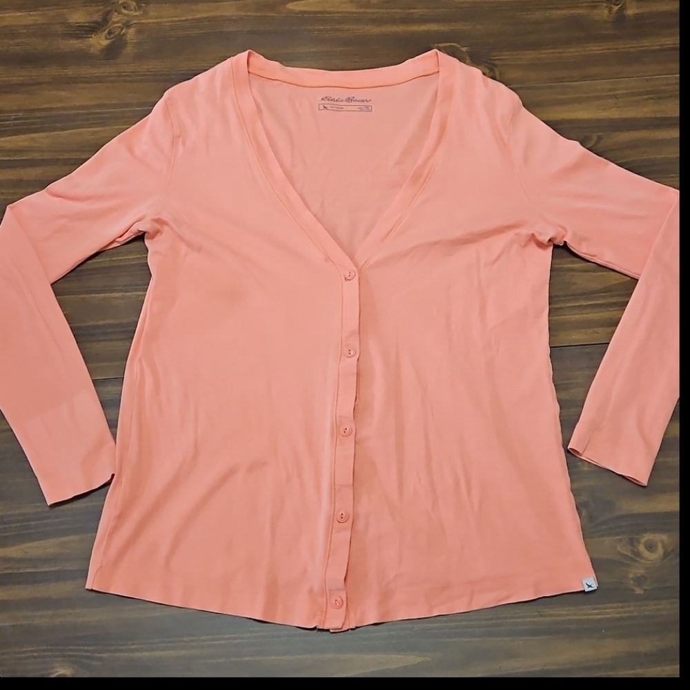 Eddie Bauer Peach Button-Down Shirt